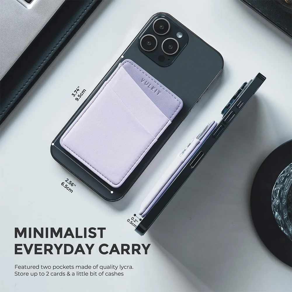 Vulkit รุ่น VPA106 Magnetic Phone Wallet - ที่เก็บบัตรติดหลังมือถือ - สี Violet 6 Vulkit รุ่น VPA106 Magnetic Phone Wallet - ที่เก็บบัตรติดหลังมือถือ - สี Violet - Image 6