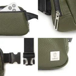 WiWU รุ่น LULU Crossbody Bag - กระเป๋าคาดอก - สี PU Green