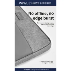 WiWU รุ่น Hali Laptop Sleeve - ซองใส่ Laptop/MacBook ขนาด 16" - สี Black