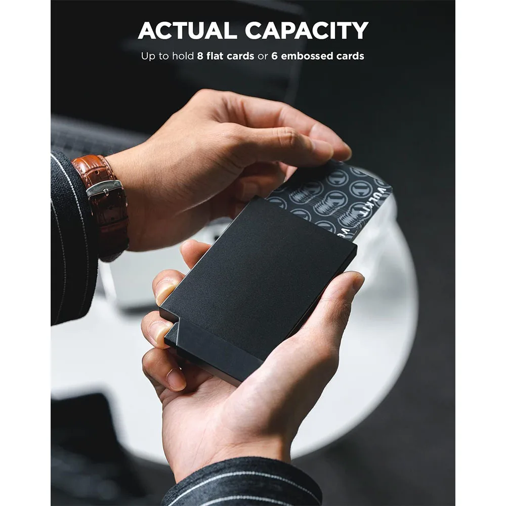 Vulkit รุ่น VC400 Pop up Slim Card Holder - กระเป๋าเก็บบัตร - สี Black 3 Vulkit รุ่น VC400 Pop up Slim Card Holder - กระเป๋าเก็บบัตร - สี Black - Image 3
