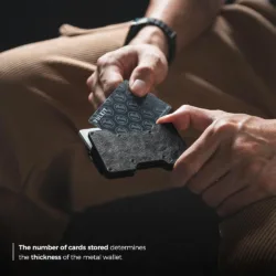 Vulkit รุ่น VCL300 Minimalist Metal Wallet with Money Clip - กระเป๋าเก็บบัตร - สี Retro-Black 8 Vulkit รุ่น VCL300 Minimalist Metal Wallet with Money Clip - กระเป๋าเก็บบัตร - สี Retro-Black