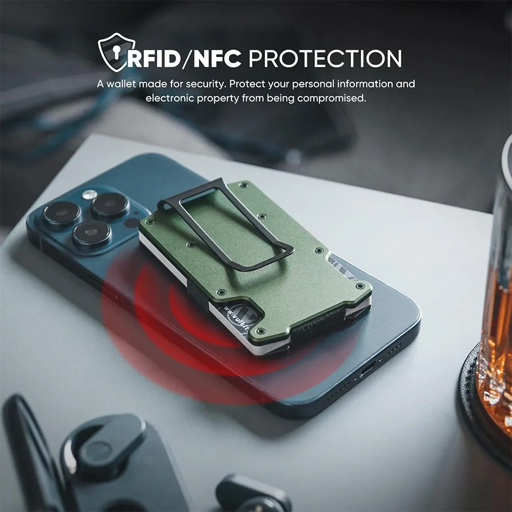 Vulkit รุ่น VCL400 Minimalist Slim Wallet with Money Clip - กระเป๋าเก็บบัตร - สี Green 3 Vulkit รุ่น VCL400 Minimalist Slim Wallet with Money Clip - กระเป๋าเก็บบัตร - สี Green - Image 3