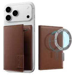 Vulkit รุ่น VPA111 Magnetic Card Holder Wallet - ที่เก็บบัตรติดหลังมือถือ - สี Nappa - Brown