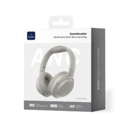 WiWU รุ่น HP-200 Soundmaster - หูฟัง Headphone ไร้สาย - สี Grey