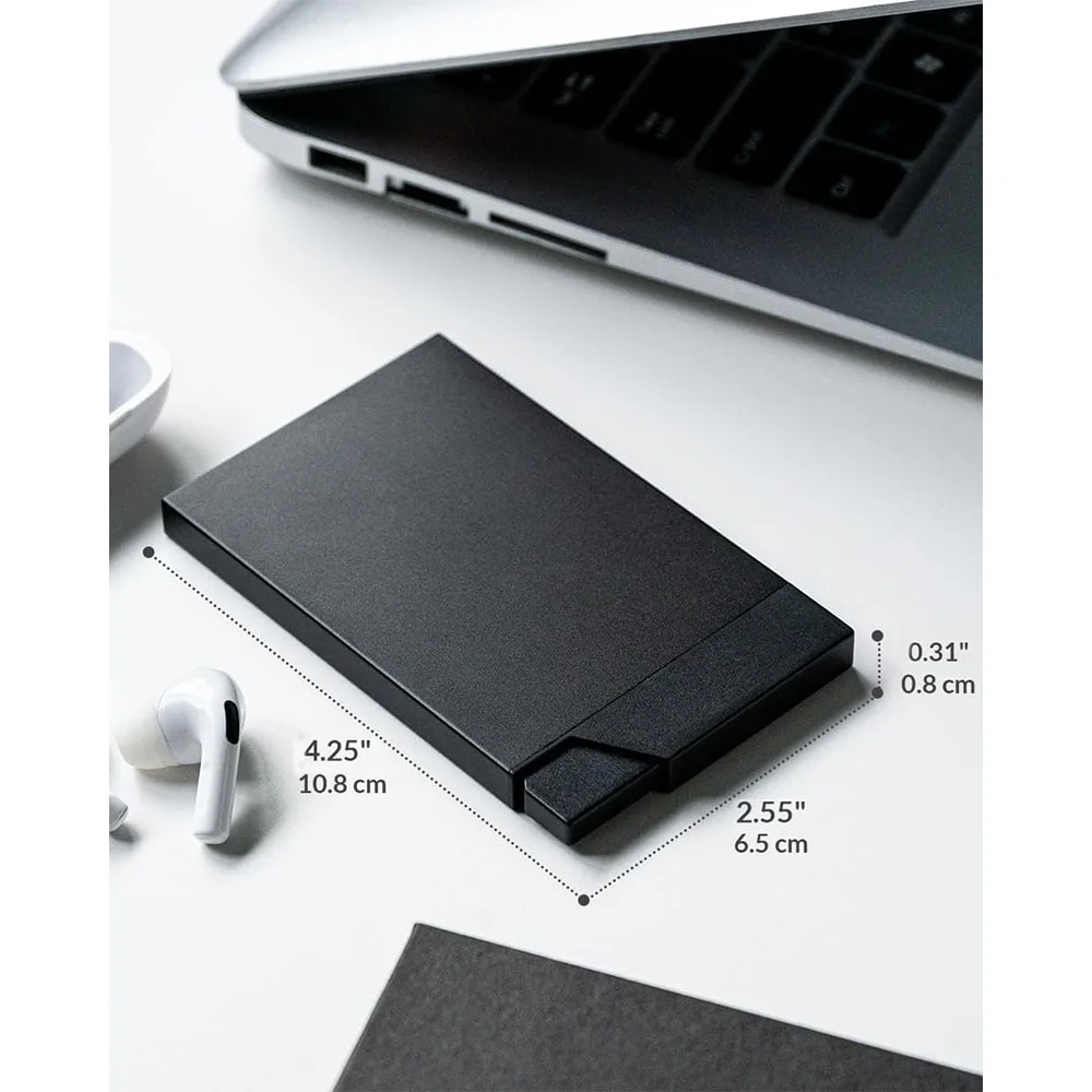 Vulkit รุ่น VC400 Pop up Slim Card Holder - กระเป๋าเก็บบัตร - สี Black 5 Vulkit รุ่น VC400 Pop up Slim Card Holder - กระเป๋าเก็บบัตร - สี Black - Image 5