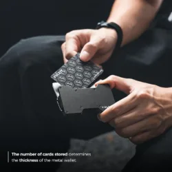 Vulkit รุ่น VCL300 Minimalist Metal Wallet with Money Clip - กระเป๋าเก็บบัตร - สี Black 8 Vulkit รุ่น VCL300 Minimalist Metal Wallet with Money Clip - กระเป๋าเก็บบัตร - สี Black