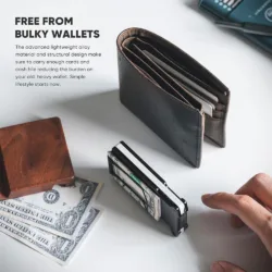 Vulkit รุ่น VCL400 Minimalist Slim Wallet with Money Clip - กระเป๋าเก็บบัตร - สี Black 12 Vulkit รุ่น VCL400 Minimalist Slim Wallet with Money Clip - กระเป๋าเก็บบัตร - สี Black