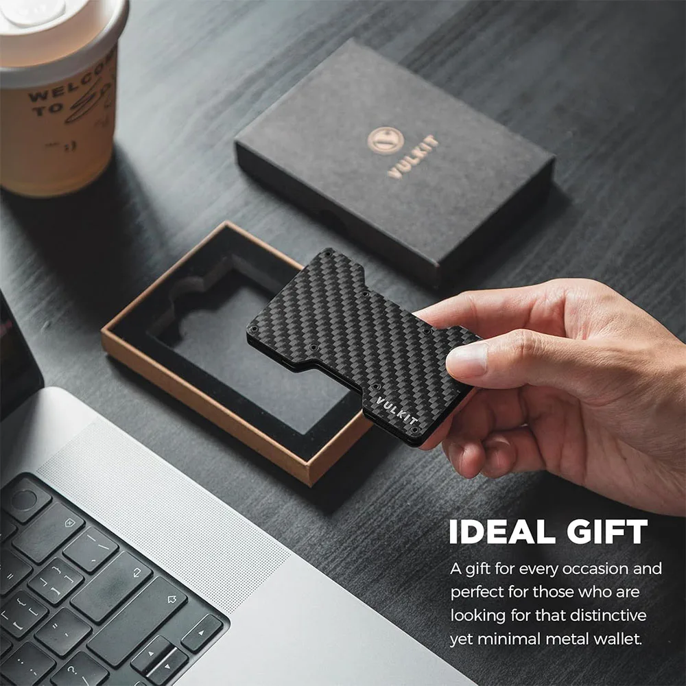 Vulkit รุ่น VCL300 Minimalist Metal Wallet with Money Clip - กระเป๋าเก็บบัตร - สี CF-Black 6 Vulkit รุ่น VCL300 Minimalist Metal Wallet with Money Clip - กระเป๋าเก็บบัตร - สี CF-Black - Image 6
