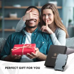 Vulkit รุ่น VCL400 Minimalist Slim Wallet with Money Clip - กระเป๋าเก็บบัตร - สี Space Grey