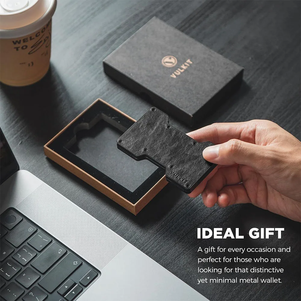 Vulkit รุ่น VCL300 Minimalist Metal Wallet with Money Clip - กระเป๋าเก็บบัตร - สี Retro-Black 6 Vulkit รุ่น VCL300 Minimalist Metal Wallet with Money Clip - กระเป๋าเก็บบัตร - สี Retro-Black - Image 6