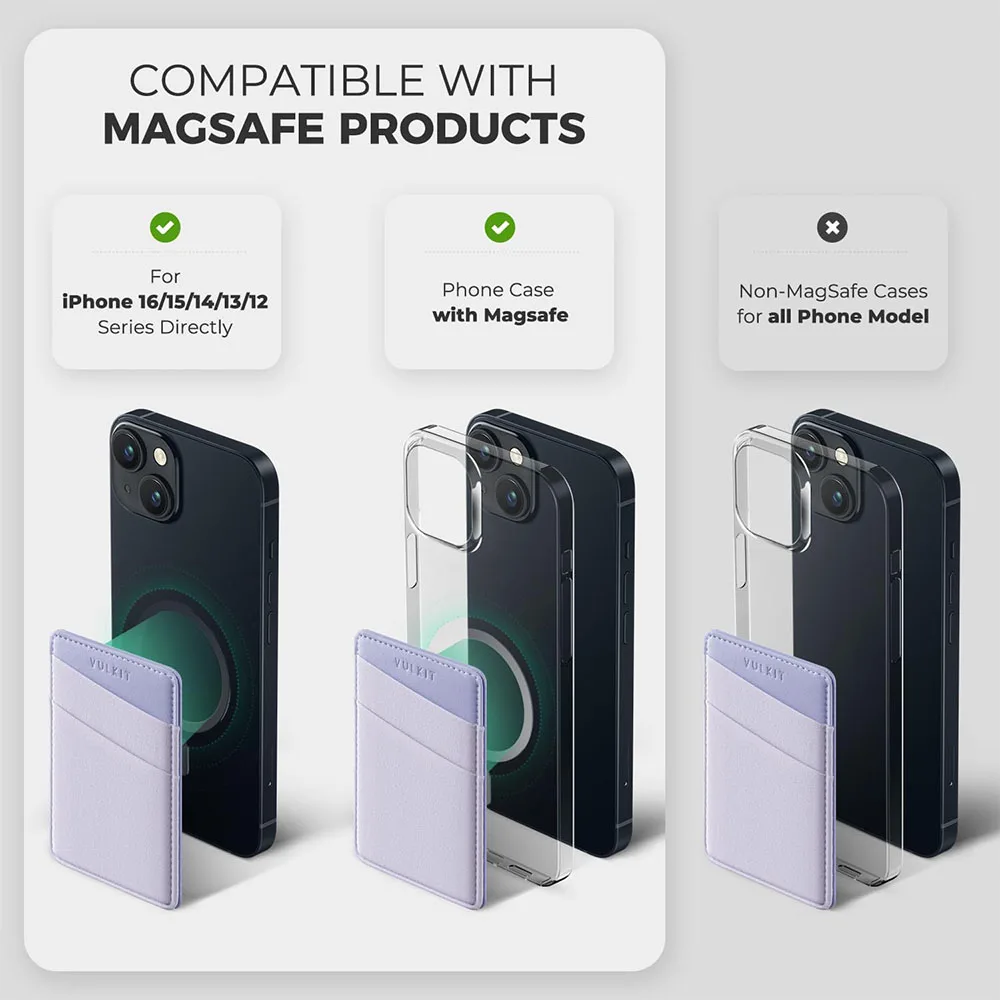 Vulkit รุ่น VPA106 Magnetic Phone Wallet - ที่เก็บบัตรติดหลังมือถือ - สี Violet 7 Vulkit รุ่น VPA106 Magnetic Phone Wallet - ที่เก็บบัตรติดหลังมือถือ - สี Violet - Image 7