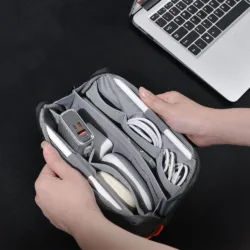 WiWU รุ่น Warriors Tech Pouch X - กระเป๋าใส่อุปกรณ์เสริม - สี Black