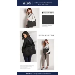 WiWU รุ่น Cosmo Laptop Slim - กระเป๋า Laptop/MacBook ขนาด 13" - สี Grey