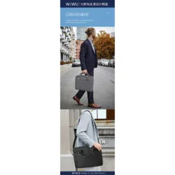 WiWU รุ่น Minimalist Laptop Bag Pro II - กระเป๋า Laptop/MacBook ขนาด 15.6" - สี Grey