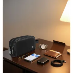 WiWU รุ่น Phantom Fingerprint Lock Pouch Pro - กระเป๋าอเนกประสงค์ - สี Black