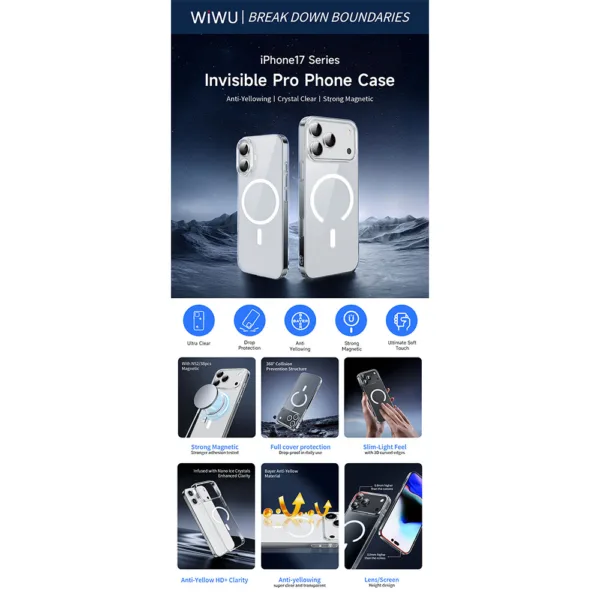 Apple Invisible Pro WiWU รุ่น iNVISIBLE Pro - เคส iPhone Air - สี Clear | Vgadz