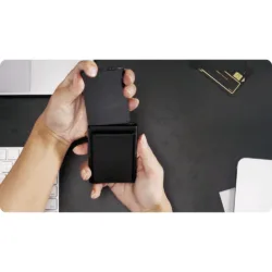 WiWU รุ่น Regal Magsafe Metal Stand Card Holder - ที่เก็บบัตรและขาตั้งติดหลังมือถือ - สี Brown