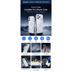 WiWU รุ่น iNVISIBLE Pro - เคส iPhone 17 Pro Max - สี Clear