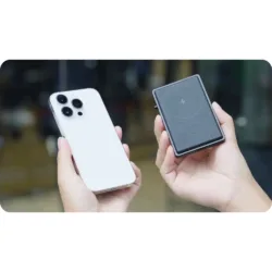 WiWU รุ่น Regal Magsafe Metal Stand Card Holder - ที่เก็บบัตรและขาตั้งติดหลังมือถือ - สี Brown