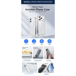 WiWU รุ่น iNVISIBLE - เคส iPhone 17 Pro Max - สี Clear