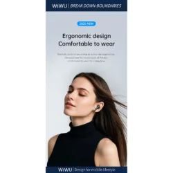 WiWU รุ่น T33 ANC Pro - หูฟังไร้สาย - สี Black