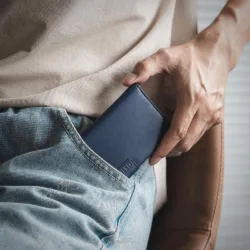 Vulkit รุ่น VPA111 Magnetic Card Holder Wallet - ที่เก็บบัตรติดหลังมือถือ - สี Nappa - Navy