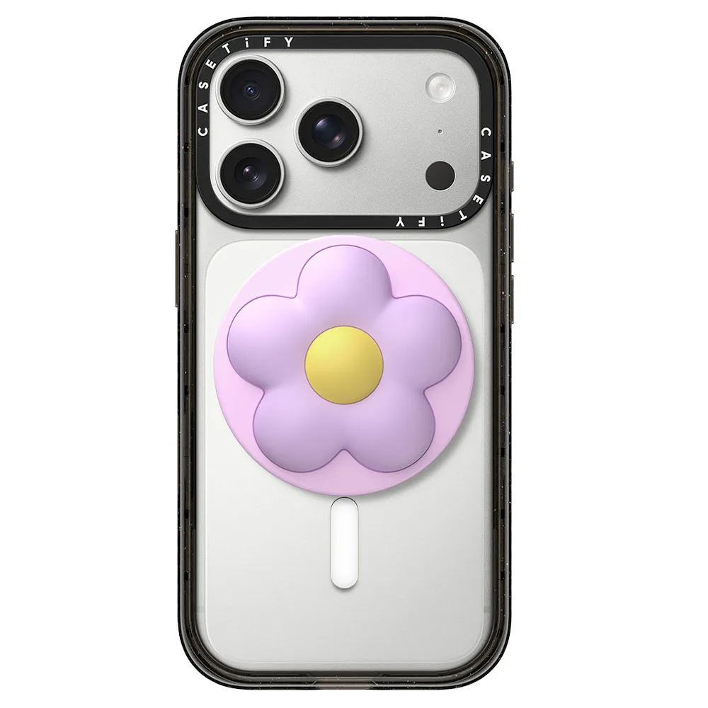 Casetify รุ่น Snappy™ Flower Grip Stand - ขาตั้งและที่จับ - สี Lilac Puffy Flower 2 Casetify รุ่น Snappy™ Flower Grip Stand - ขาตั้งและที่จับ - สี Lilac Puffy Flower - Image 2