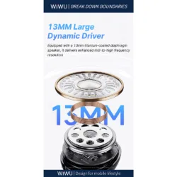 WiWU รุ่น T31 ENC - หูฟังไร้สาย - สี Black