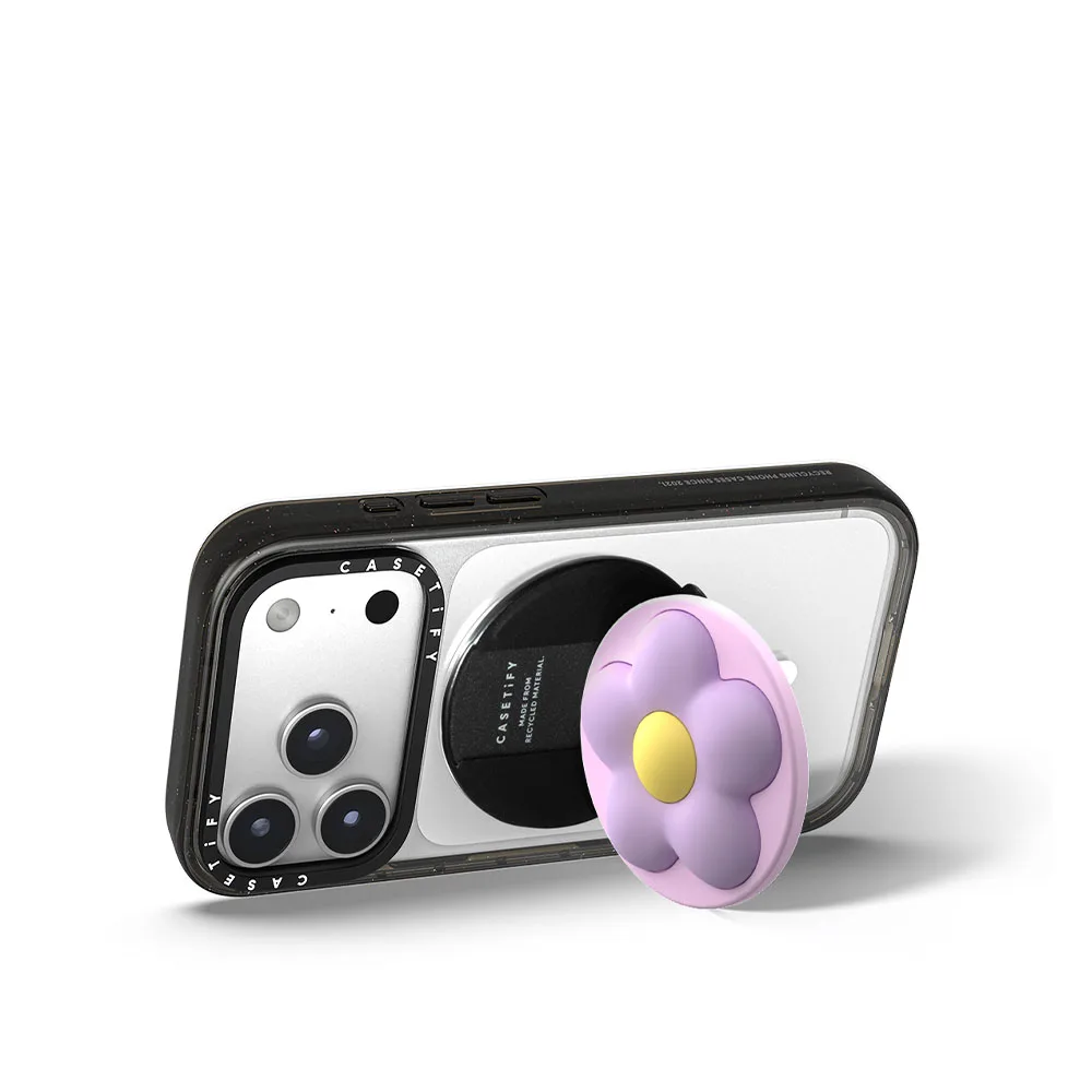 Casetify รุ่น Snappy™ Flower Grip Stand - ขาตั้งและที่จับ - สี Lilac Puffy Flower 6 Casetify รุ่น Snappy™ Flower Grip Stand - ขาตั้งและที่จับ - สี Lilac Puffy Flower - Image 6
