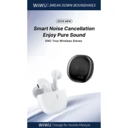 WiWU รุ่น T31 ENC - หูฟังไร้สาย - สี Black