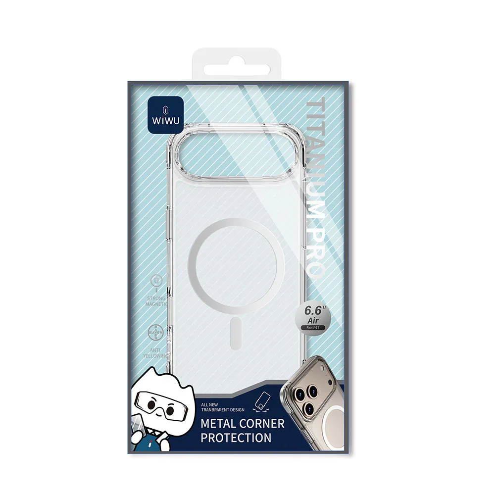 WiWU รุ่น Titanium Magnetic Shield Case - เคส iPhone Air - สี Clear 5 WiWU รุ่น Titanium Magnetic Shield Case - เคส iPhone Air - สี Clear - Image 5
