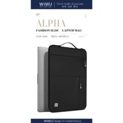 WiWU รุ่น Alpha Slim Sleeve - ซองใส่ Laptop/MacBook ขนาด 15.6" - สี Black