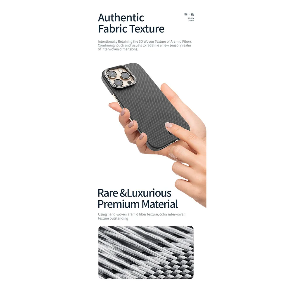 WiWU รุ่น Aramid Armor - เคส iPhone 17 Pro Max - สี Black 5 WiWU รุ่น Aramid Armor - เคส iPhone 17 Pro Max - สี Black - Image 5