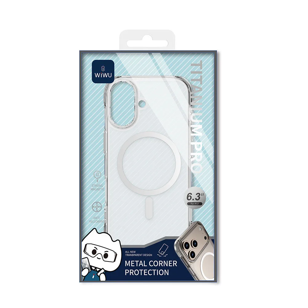 WiWU รุ่น Titanium Magnetic Shield Case - เคส iPhone 17 - สี Clear 5 WiWU รุ่น Titanium Magnetic Shield Case - เคส iPhone 17 - สี Clear - Image 5