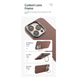 WiWU รุ่น Aramid Armor - เคส iPhone 17 Pro Max - สี Orange & Gold