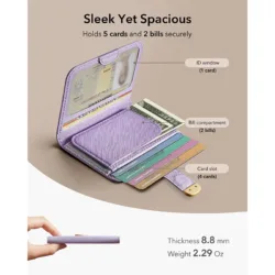 ESR รุ่น Aura Clutch Magnetic Wallet - กระเป๋าติดหลังมือถือ - สี Lavender