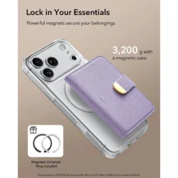 ESR รุ่น Aura Clutch Magnetic Wallet - กระเป๋าติดหลังมือถือ - สี Lavender