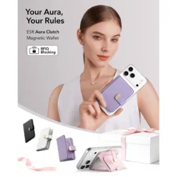 ESR รุ่น Aura Clutch Magnetic Wallet - กระเป๋าติดหลังมือถือ - สี Lavender