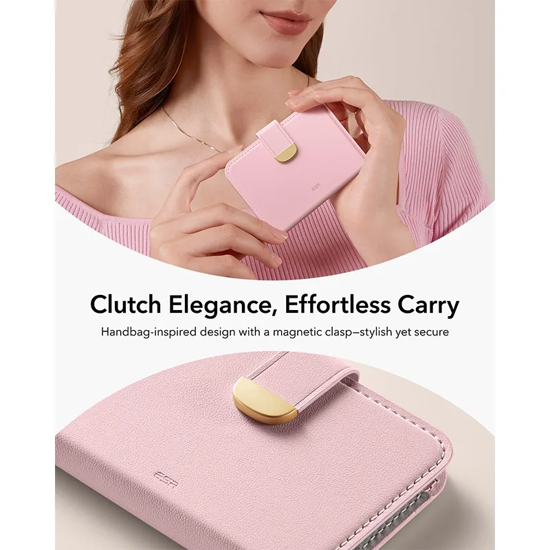 ESR รุ่น Aura Clutch Magnetic Wallet - กระเป๋าติดหลังมือถือ - สี Bubblegum Pink 4 ESR รุ่น Aura Clutch Magnetic Wallet - กระเป๋าติดหลังมือถือ - สี Bubblegum Pink - Image 4