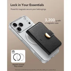 ESR รุ่น Aura Clutch Magnetic Wallet - กระเป๋าติดหลังมือถือ - สี Black