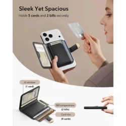 ESR รุ่น Aura Clutch Magnetic Wallet - กระเป๋าติดหลังมือถือ - สี Black