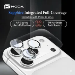 Hoda รุ่น Sapphire Lens Protector with Lens Base - กระจกเลนส์กล้องพร้อมฐาน iPhone 17 Pro Max