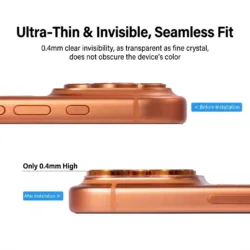 Hoda รุ่น Sapphire Lens Protector with Lens Base - กระจกเลนส์กล้องพร้อมฐาน iPhone 17 Pro Max