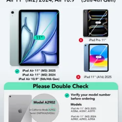 ESR รุ่น Shift Keyboard Case (Detachable) - เคส iPad Air 11" (M3/M2), iPad Air 10.9" (5th/4th Gen) - สี Dark Gray (TH Layout)