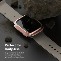 เคส Ringke รุ่น Slim - Apple Watch Series 7/8/9 (41mm) - สี Clear + Chrome Rose Gold (แพ็ค 2 ชิ้น)