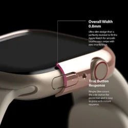 เคส Ringke รุ่น Slim - Apple Watch Series 7/8/9 (41mm) - สี Clear + Chrome Rose Gold (แพ็ค 2 ชิ้น)