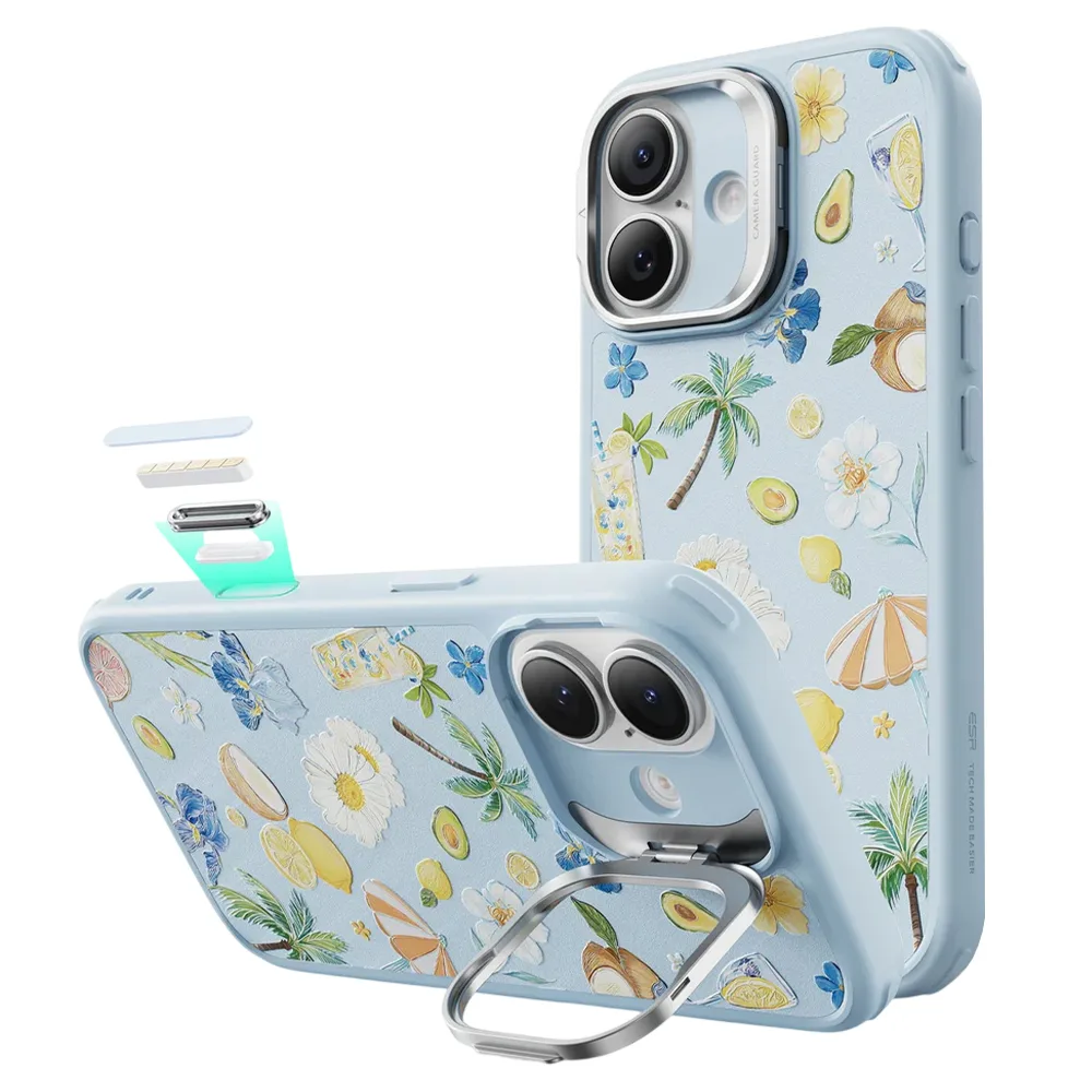 ESR รุ่น Classic Hybrid Case with Stash Stand (Camera Control Button) - เคส iPhone 17 - สี Tropical Paradise 1 ESR รุ่น Classic Hybrid Case with Stash Stand (Camera Control Button) - เคส iPhone 17 - สี Tropical Paradise