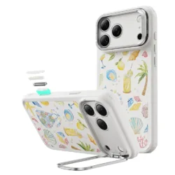 ESR รุ่น Classic Hybrid Case with Stash Stand (Camera Control Button) - เคส iPhone 17 Pro Max - สี Coastal Summer