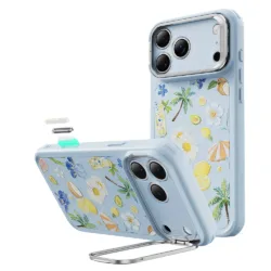 ESR รุ่น Classic Hybrid Case with Stash Stand (Camera Control Button) - เคส iPhone 17 Pro Max - สี Tropical Paradise