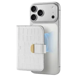 ESR รุ่น Aura Clutch Magnetic Wallet - กระเป๋าติดหลังมือถือ - สี Pearl White Croc